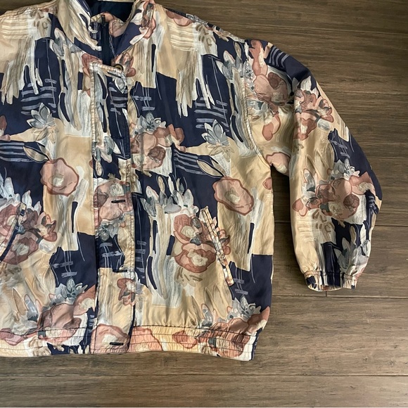 Vintage Womens Size XLarge Silk Jacket Bomber Windbreaker Jacket Stunt Sports - Picture 4 of 10